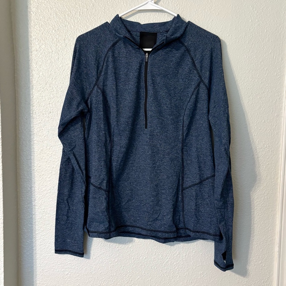Blue Quarter-Zip Pullover